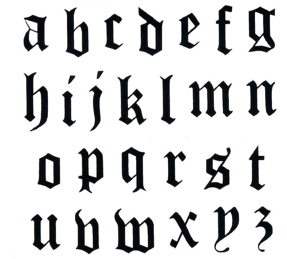 Decals - XL Old English Letters