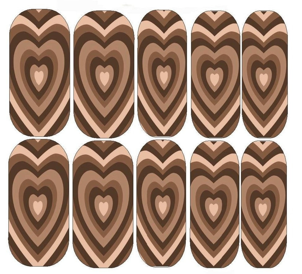 Decals - Brown Hearts