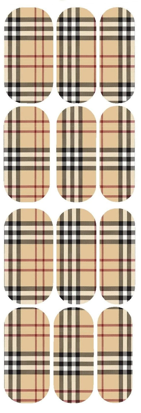 Nail Decals, Burberry Nail Art, Waterslide Decals, Beauty Basics